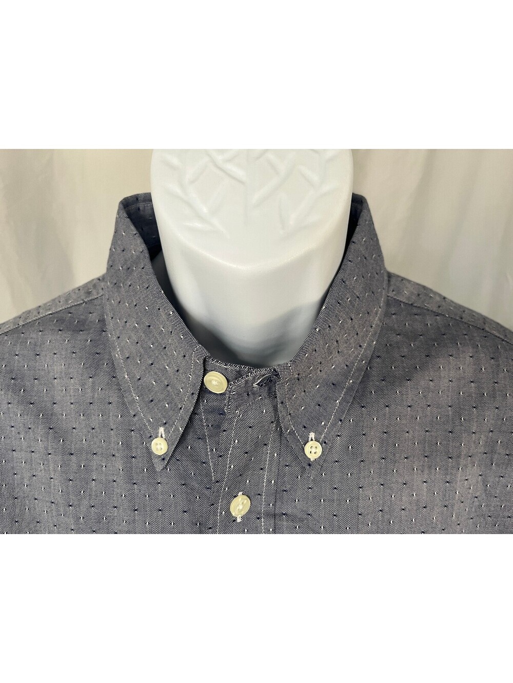 Brooks Brothers Men's Blue White Regent Long Sleeve Shirt Large L EUC